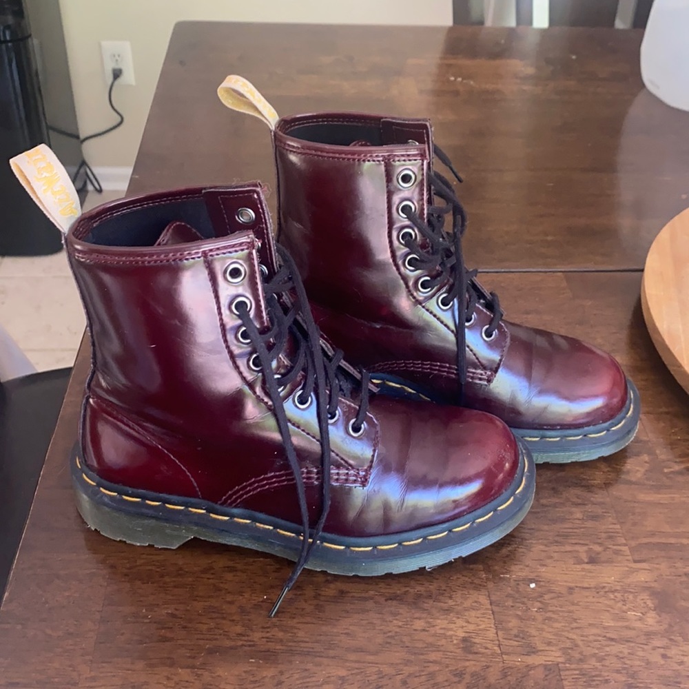 Red Patent Dr.Martens Size Woman’s 7 Men’s 6